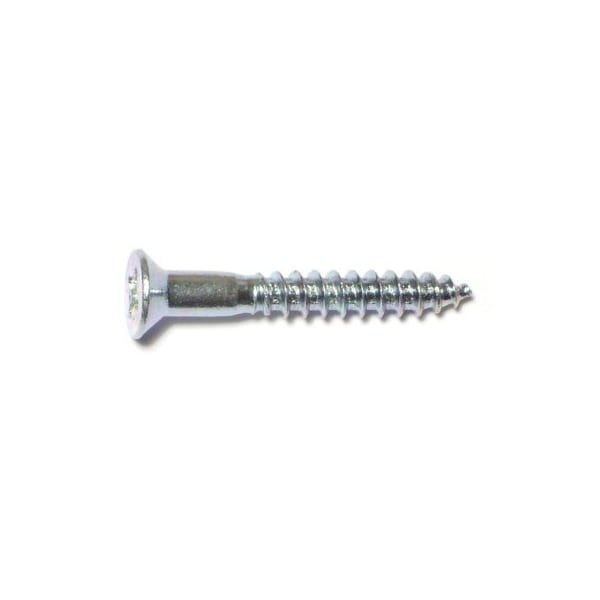 Midwest Fastener Wood Screw, #8, 1-1/4 in, Zinc Plated Steel Flat Head Phillips Drive, 30 PK 61788 - main